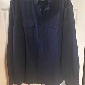 Orton Brothers Men's 3XL Navy Blue Long Sleeve Button-Down Shirt